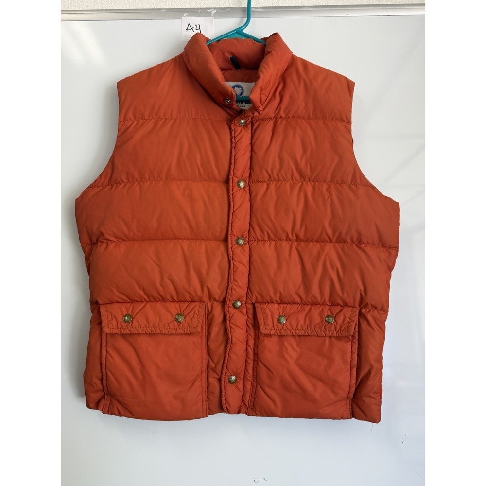 Vintage ROYAL DOWN VEST ORANGE MADE IN U.S.A. 24 Inches